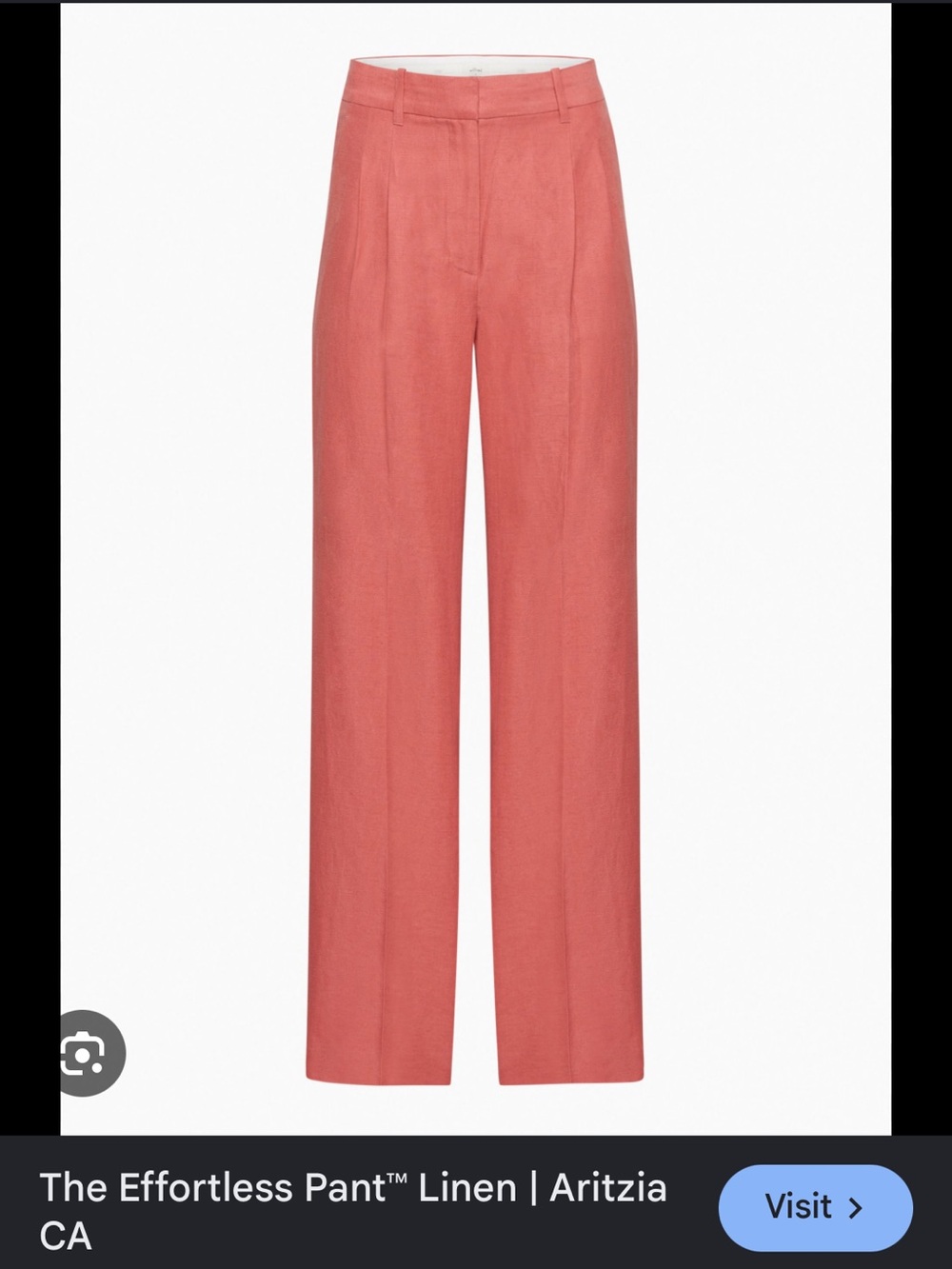 Wilfred Essentials Linen Wide-Leg Pants - Coral Pink
